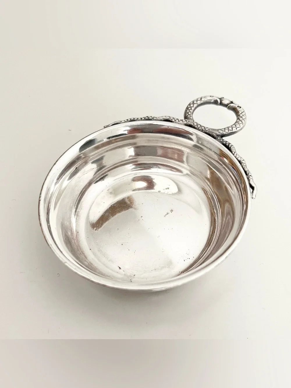 Antique Barbour Silver Co. Sommelier Wine Taster Tastevin Serpent Victorian